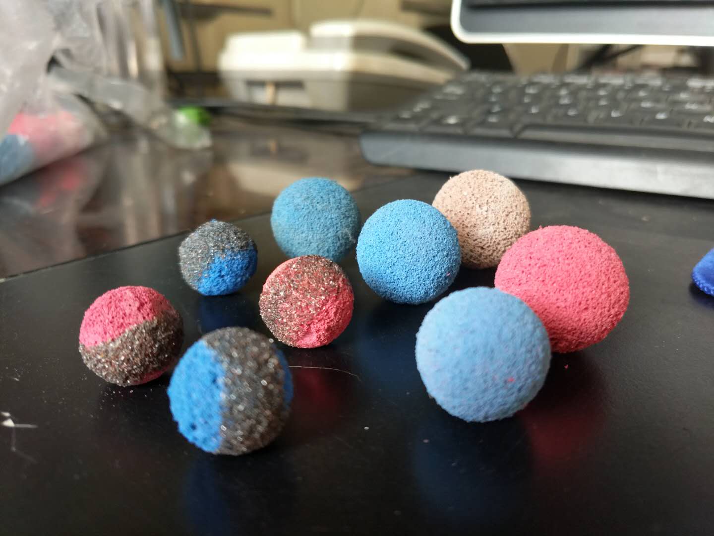 海綿膠球，金剛砂膠球